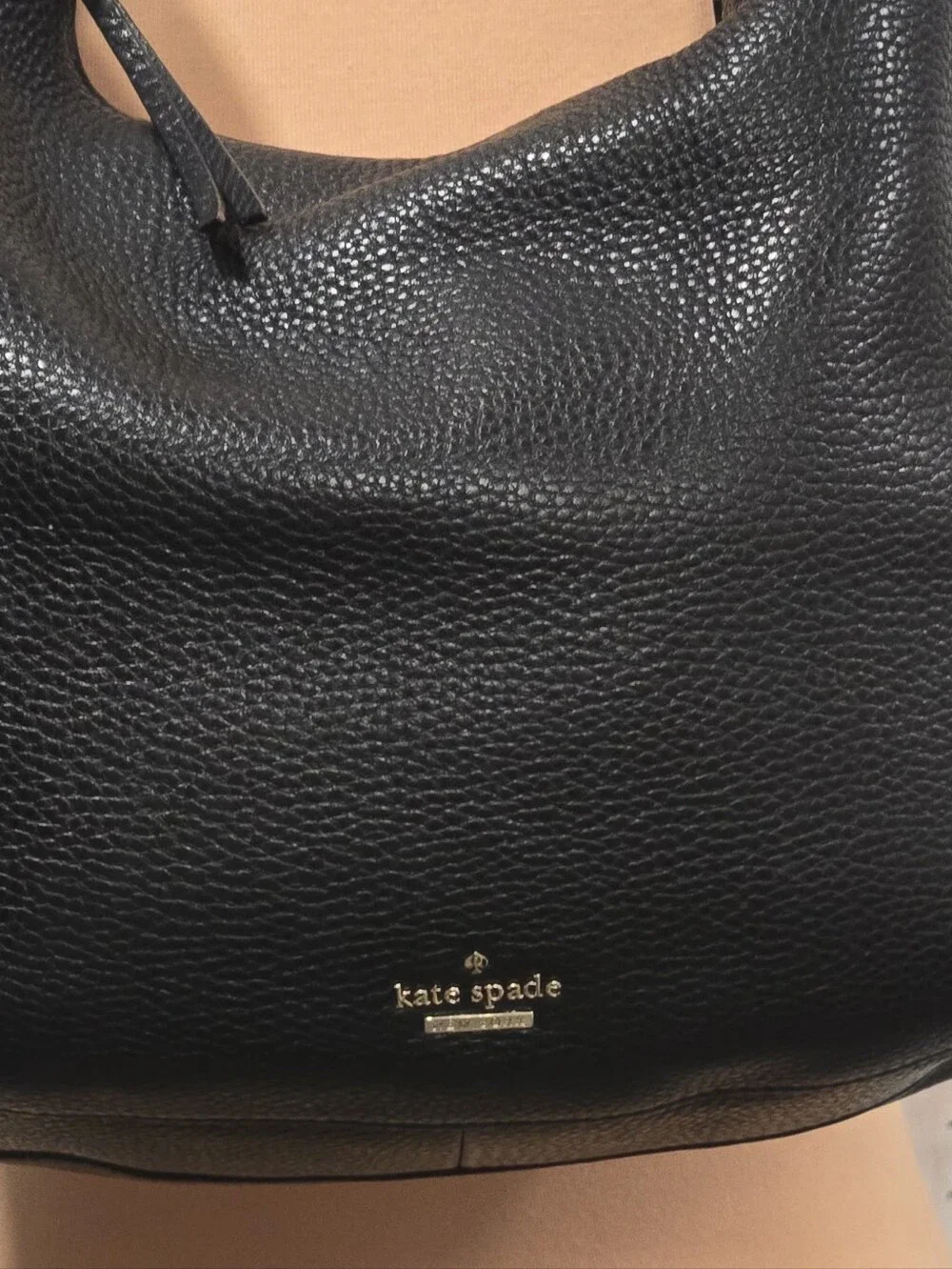 Kate Spade Black Heather Hobo Bag
